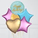 Magic Happy Birthday Foil Balloon Bouquet