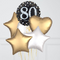 80th Birthday Elegant Sparkles Foil Balloon Bunch