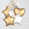 Happy Retirement Pastel Stars Inflated Foil Balloon Bunch