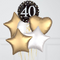 40th Birthday Elegant Sparkles Foil Balloon Bunch