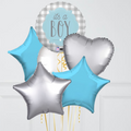 It's a Boy Sliver & Blue Balloon Bouquet