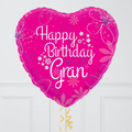 Happy Birthday Gran Pink Foil Balloon Bouquet