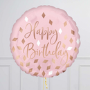 Blush Pink Happy Birthday Foil Balloon Bouquet