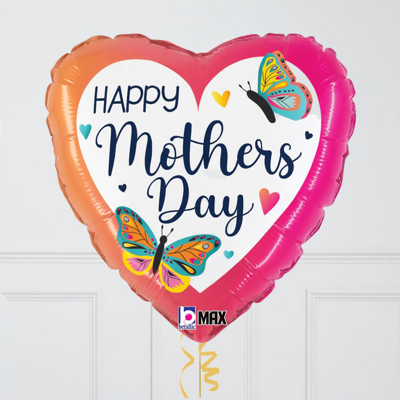 Butterflies & Heart Happy Mother's Day Balloon Bouquet