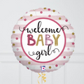 Welcome Baby Girl Foil Balloon Bouquet