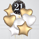 21st Birthday Elegant Sparkles Foil Balloon Bunch