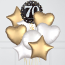 70th Birthday Elegant Sparkles Foil Balloon Bunch