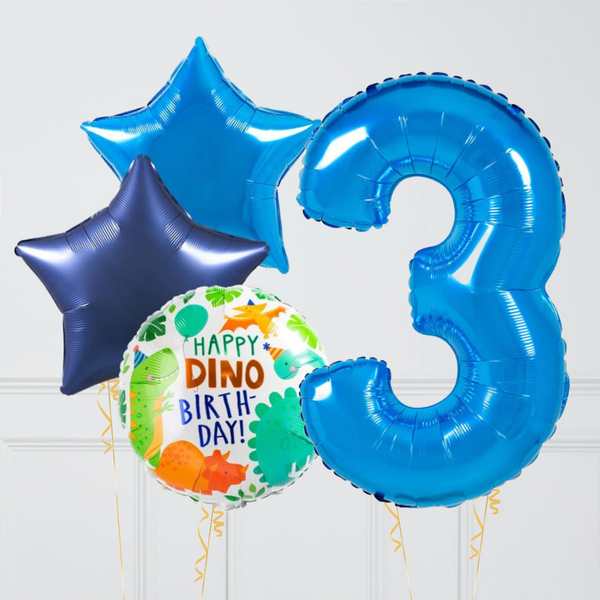 Inflated Dinosaur Birthday Balloon Number (One Number)