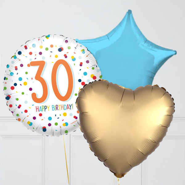 30th Birthday Foil Balloon Bouquet