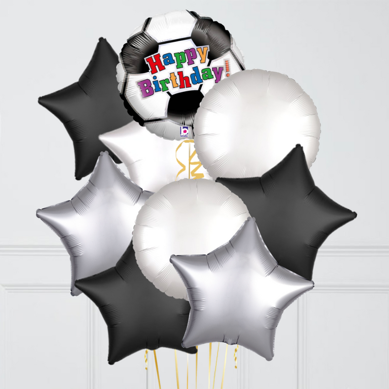 Football Happy Birthday Foil Balloon Bouquet