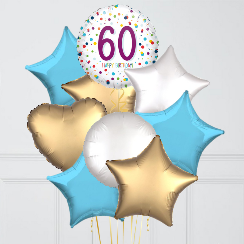 Bouquet balloons happy birthday 60