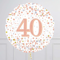 40th Birthday Rose Gold Foil Balloon Bouquet