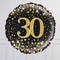 30th Birthday Gold & Black Foil Balloon Bouquet