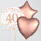 40th Birthday Rose Gold Foil Balloon Bouquet