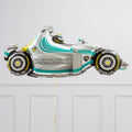 Silver Racing Car Inflated Balloon Package