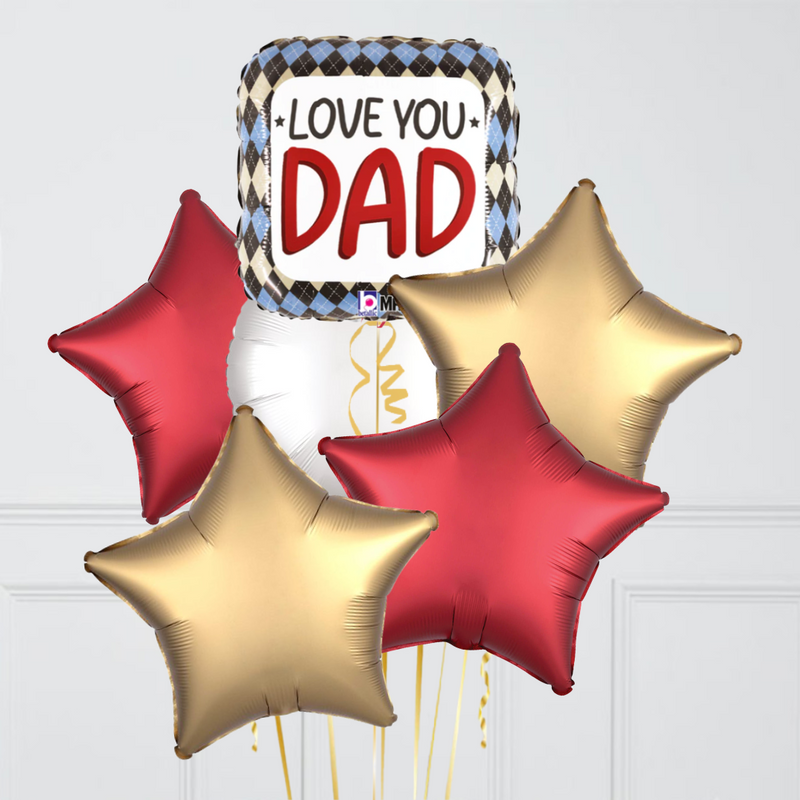 Love You Dad Foil Balloon Bouquet