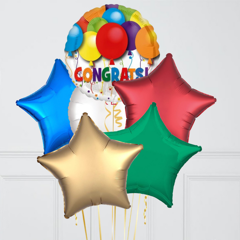 Colourful Congrats Foil Balloon Bouquet