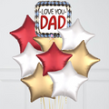 Love You Dad Foil Balloon Bouquet