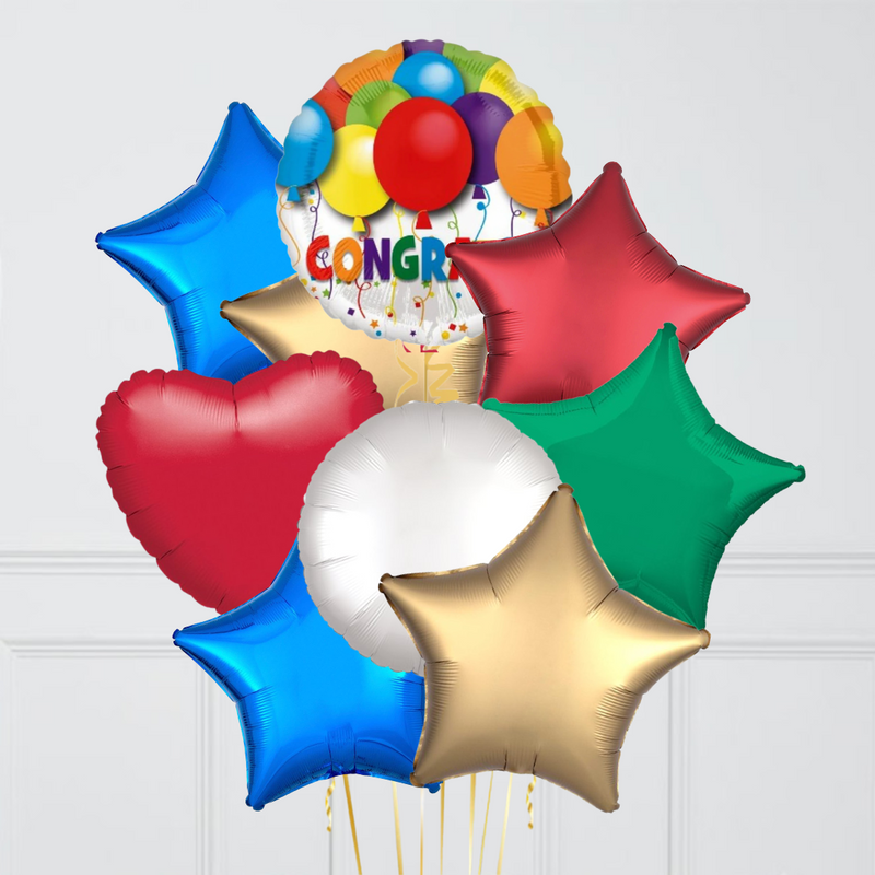 Colourful Congrats Foil Balloon Bouquet