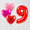 CInflated Loved Up Red Birthday Balloon Number (One Number)