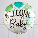 Welcome Baby Green Foil Balloon Bouquet