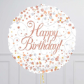 Rose Gold Happy Birthday Foil Balloon Bouquet