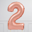 Rose Gold Number Balloons (0-9). 40 inch