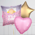 It's a Girl Baby Sleeping Foil Balloon Bouquet