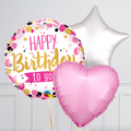 Happy Birthday To You Pink & Gold Balloon Bouquet