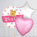 It's a Girl Teddy Foil Balloon Bouquet