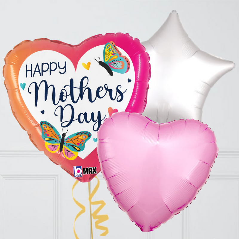 Butterflies & Heart Happy Mother's Day Balloon Bouquet