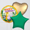 Safari Tropical Happy Birthday Inflated Foil Balloon Bunch