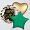 Tropical Happy Birthday Foil Balloon Bouquet