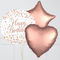 Rose Gold Happy Birthday Foil Balloon Bouquet