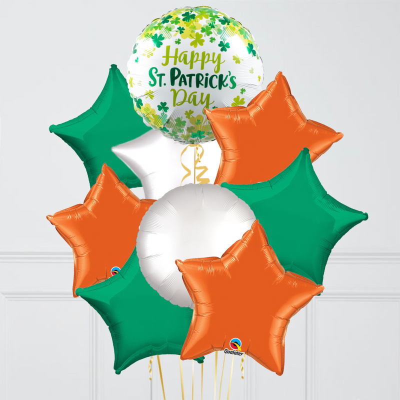 Happy St Patrick's Day Inflated Foil Balloon Bunch