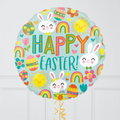 Happy Easter Spring Rainbows Inflated Foil Balloon Bunch