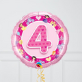 4th Birthday Pink Balloon Bouquet