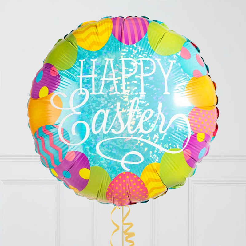 Happy Easter Garden Greens Inflated Foil Balloon Bunch