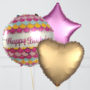 Pink Happy Birthday Foil Balloon Bouquet