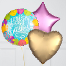 Happy Easter Garden Greens Inflated Foil Balloon Bunch