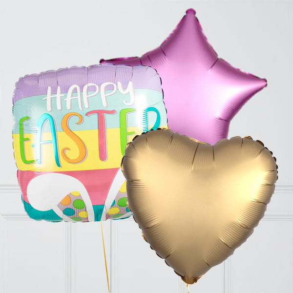 Happy Easter Bunny Ears Inflated Foil Balloon Bunch