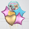 Birthday Kittens in Glasses Balloon Bouquet