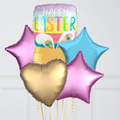 Happy Easter Bunny Ears Inflated Foil Balloon Bunch