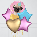 Party Pug Foil Balloon Bouquet