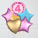 4th Birthday Pink Balloon Bouquet