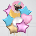 Party Pug Foil Balloon Bouquet