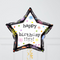 Black & White Star Birthday Foil Balloon Bouquet