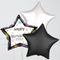 Black & White Star Birthday Foil Balloon Bouquet