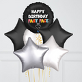 Happy Birthday Fart Face Inflated Foil Balloon Bouquet