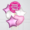 Happy Birthday Niece Pink Foil Balloon Bouquet